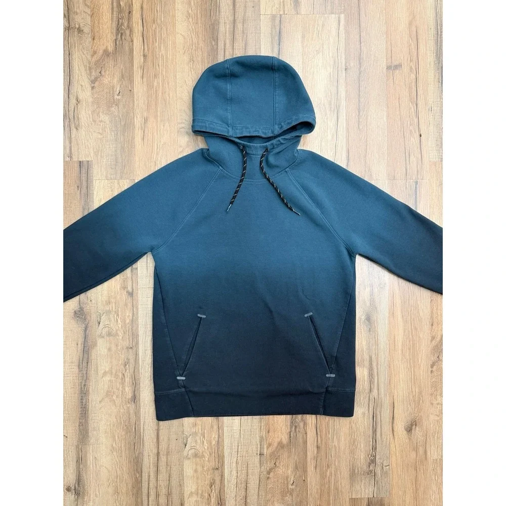 Old Navy Kids Active Dynamic Fleece‎ Hoodie XS Teal Black Ombre Raglan Pockets